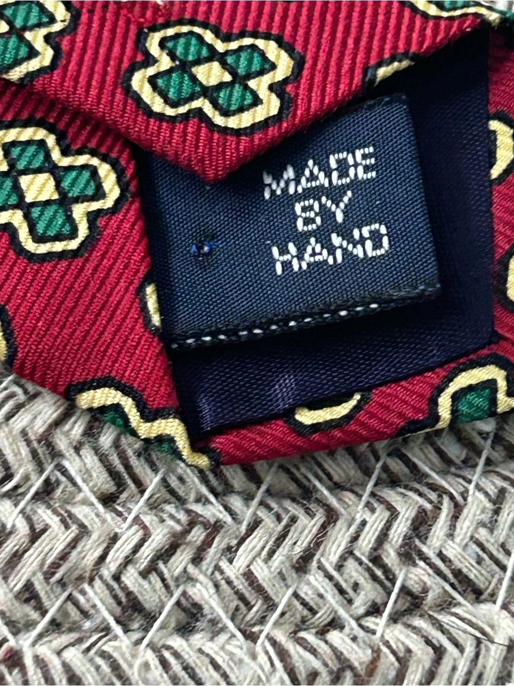 Vintage Polo Ralph Lauren Mens Silk Neck Tie Multi Geometric Medallion USA Made